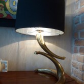 lampe en bronze doré