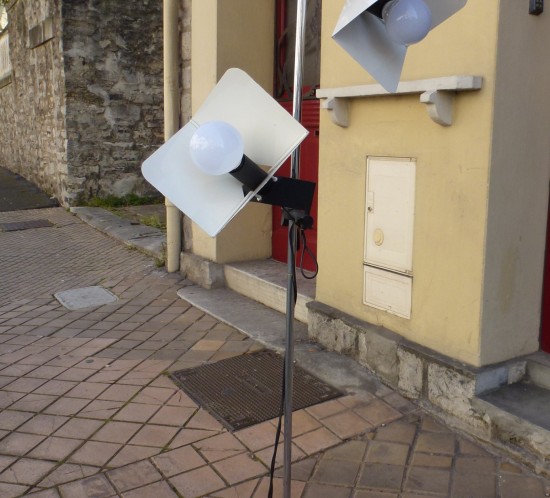 Lampadaire Joe Colombo "Triedo" à 2 lumières