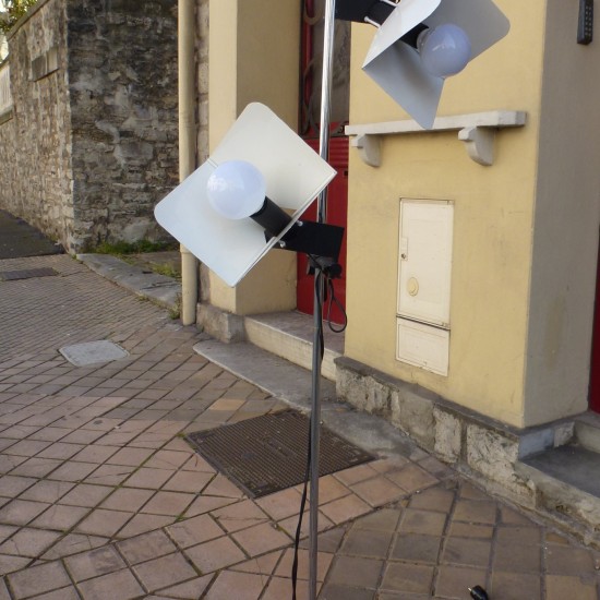 Lampadaire Joe Colombo "Triedo" à 2 lumières