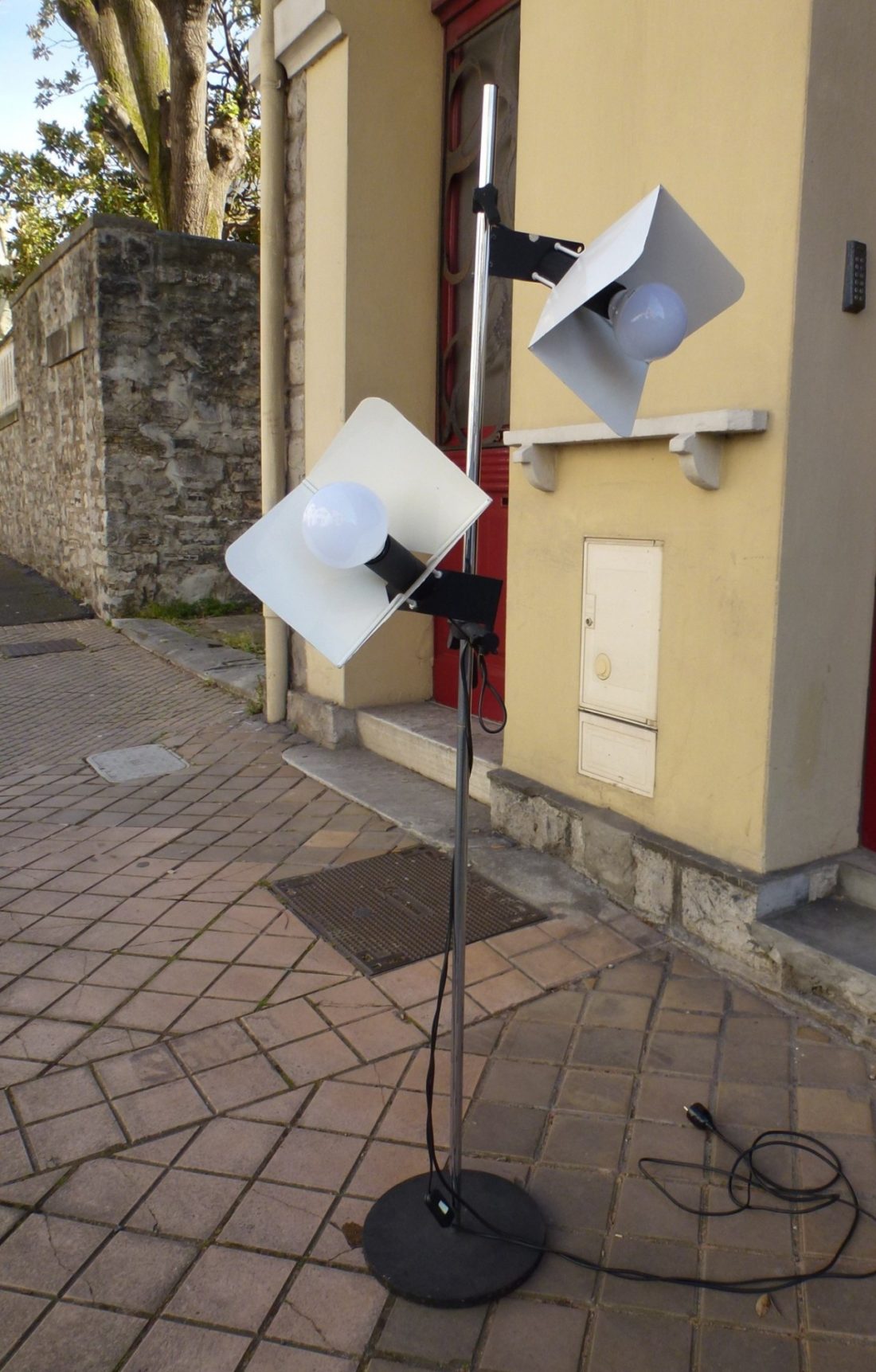 Lampadaire Joe Colombo "Triedo" à 2 lumières