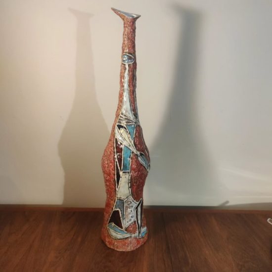 Grande céramique de Marcello Fantoni, vase italien des années 60, 53 cm