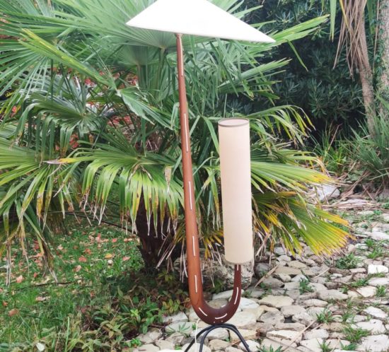 Lampadaire « Girafe » par Jean Rispal, première édition, design iconique des années 1950