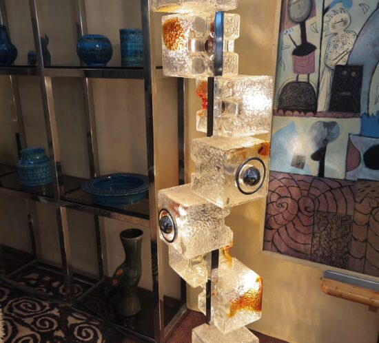 Lampe vintage en verre de Murano par Toni Zuccheri pour Mazzega, design italien des années 1970