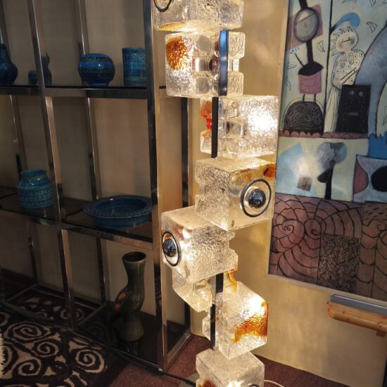 Lampe vintage en verre de Murano par Toni Zuccheri pour Mazzega, design italien des années 1970