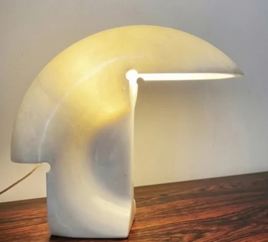 Lampe Biagio Tobia Scarpa 1968 Flos en marbre blanc massif design italien vintage
